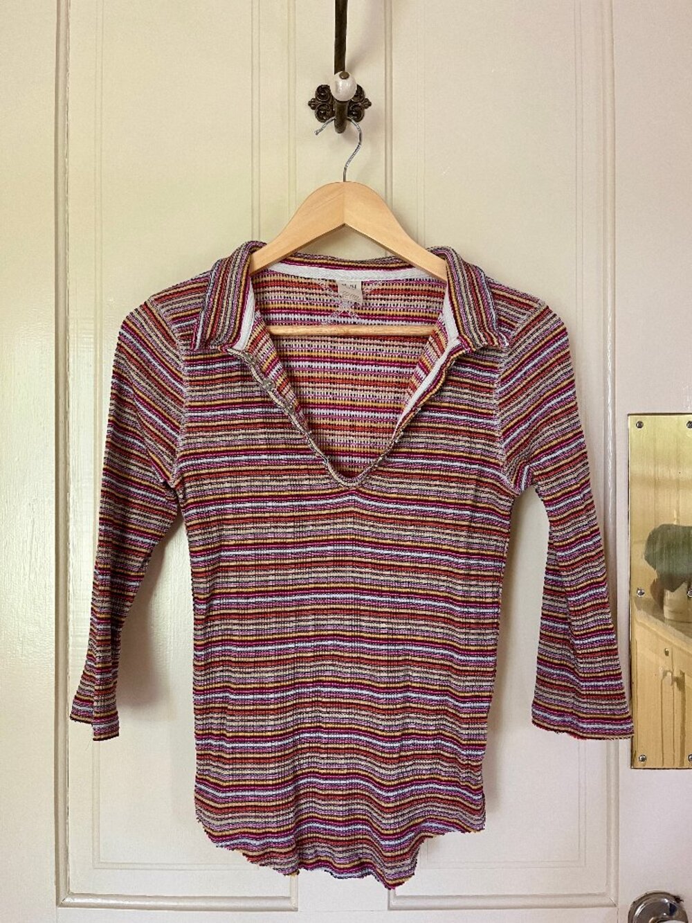 Vintage We the Free slim-fit striped henley